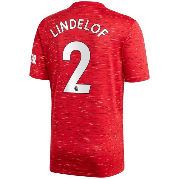 Camiseta Manchester United NO.2 Lindelof 1ª Kit 2020 2021 Rojo